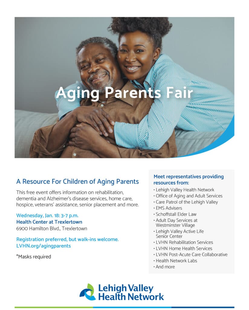 Aging Parents Fair flyer.